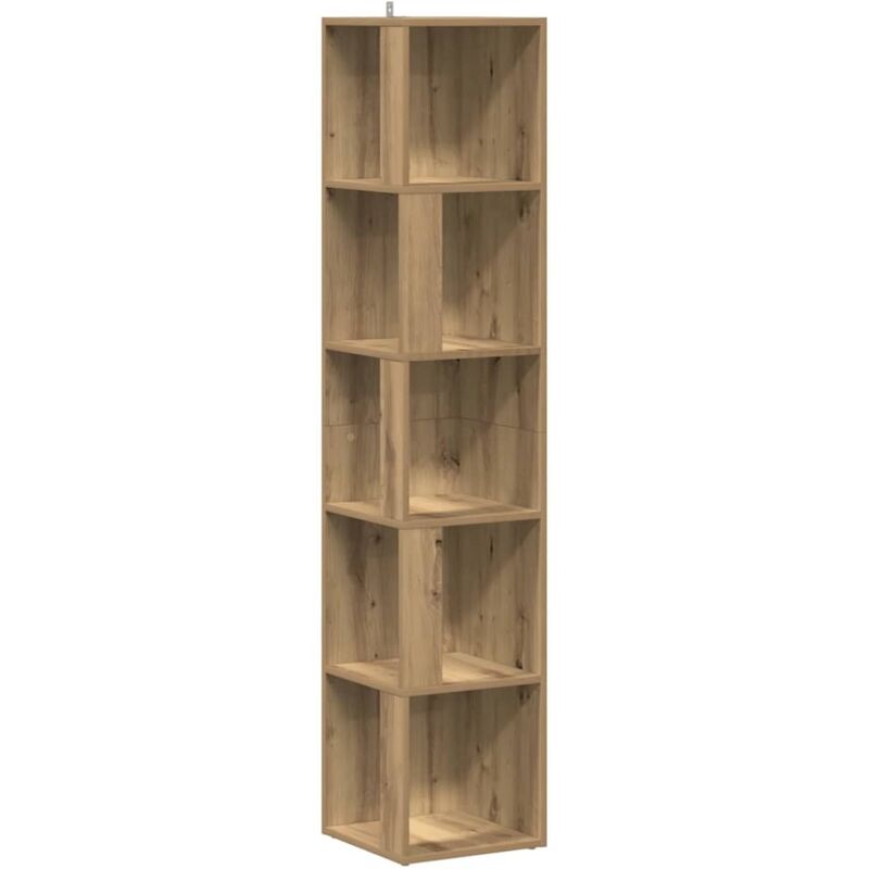 Meubles de Rangement，Armoire d'angle chêne artisanal 33x33x165 cm bois d'ingénierie CFW827361