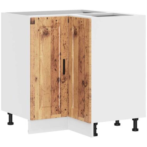 Meubles de Rangement，Armoire d'angle de cuisine Porto vieux bois bois d'ingénierie CFW292785