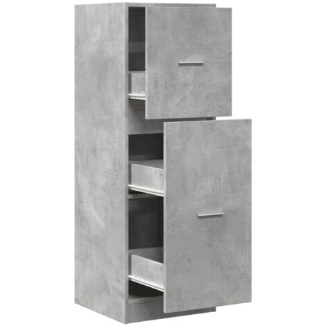 Meubles de Rangement，Armoire d'apothicaire gris béton 40x41x118 cm bois d'ingénierie CFW274429