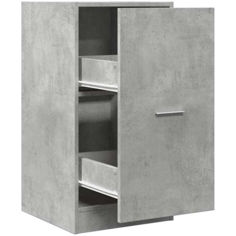 Meubles de Rangement,Armoire d'apothicaire gris béton 40x41x77,5cm bois d'ingénierie CFW576059