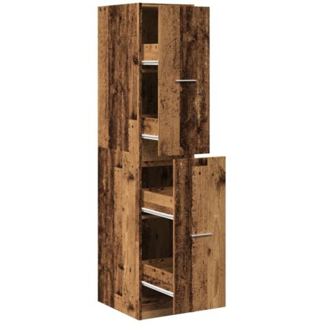Meubles de Rangement，Armoire d'apothicaire vieux bois 30x41x144,5 cm bois ingénierie CFW118410