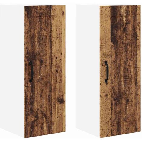 Meubles de Rangement,Armoire de cuisine 2 pcs Bois Ancien 30 x 31 x 80 cm CFW955739