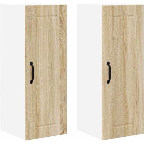 Meubles de Rangement,Armoire de cuisine 2 pcs Chêne Sonoma 30 x 31 x 80 cm CFW860465