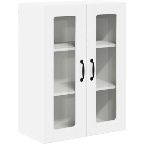 Meubles de Rangement，Armoire de cuisine avec étagère Blanc brillant 60 x 31 x 80 cm CFW463597
