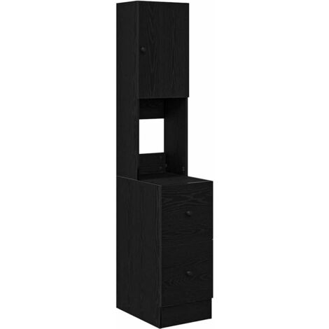 Meubles de Rangement,Armoire de cuisine avec tiroir Chêne noir Bois d'ingénierie CFW691428