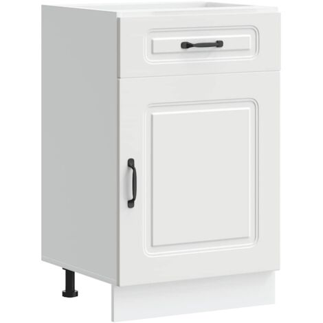 Meubles de Rangement，Armoire de cuisine Kalmar blanc bois d'ingénierie CFW462633
