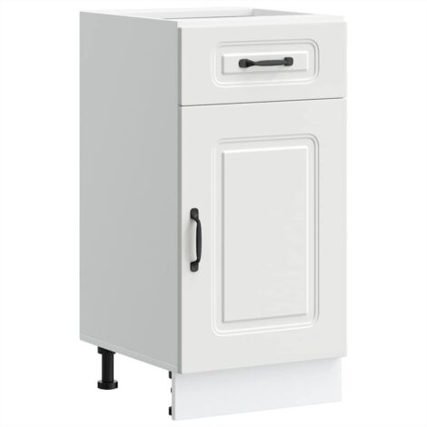 Meubles de Rangement，Armoire de cuisine Kalmar blanc bois d'ingénierie CFW466943