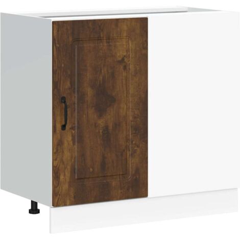 Meubles de Rangement,Armoire de cuisine Kalmar chêne fumé bois d'ingénierie CFW853617
