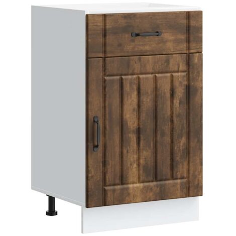 Meubles de Rangement，Armoire de cuisine Lucca chêne fumé bois ingénierie CFW391903