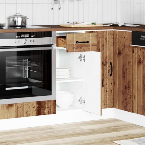Meubles de Rangement，Armoire de cuisine Lucca vieux bois bois ingénierie CFW842138