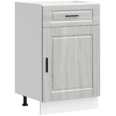 Meubles de Rangement，Armoire de cuisine Porto sonoma gris bois d'ingénierie CFW299955
