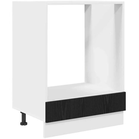Meubles de Rangement，Armoire de four avec stockage Riga Chêne noir 60 x 46 x 81,5 cm CFW496940