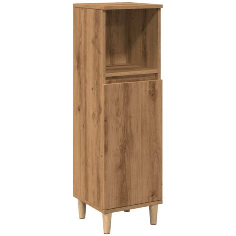 Meubles de Rangement，Armoire de salle de bain chêne artisanal 30x30x100 cm CFW569616