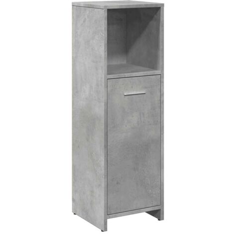 Meubles de Rangement，Armoire de salle de bain Gris béton 30x30x95 cm Aggloméré CFW635509