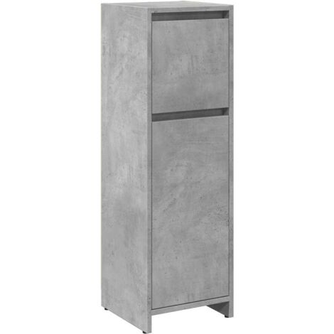 Meubles de Rangement，Armoire de salle de bain Gris béton 30x30x95 cm Aggloméré CFW931572
