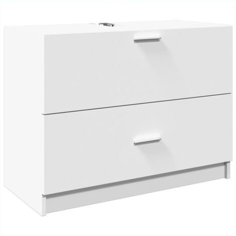 Meubles de Rangement，Armoire d'évier blanc 78x37x59 cm bois d'ingénierie CFW768871