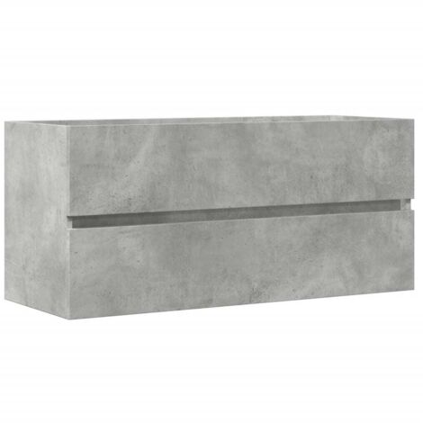 Meubles de Rangement,Armoire d'évier Gris béton 100x38,5x45 cm Aggloméré CFW278273