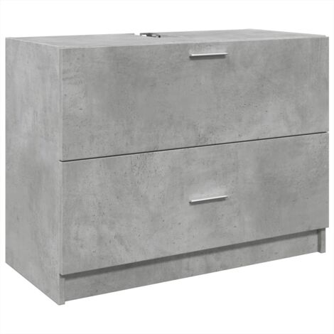 Meubles de Rangement,Armoire d'évier gris béton 78x37x59 cm Bois d'ingénierie CFW460922