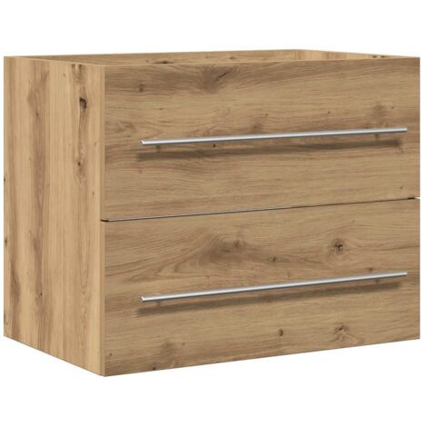 Meubles de Rangement，Armoire lavabo de salle de bain chêne artisanal bois ingénierie CFW532362