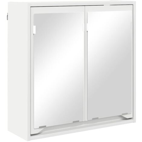 Meubles de Rangement，Armoire Miroir de Salle de Bain Blanc 60 x 20 x 60 cm CFW384263