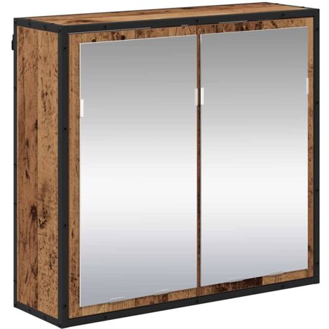 Meubles de Rangement，Armoire Miroir de Salle de Bain Bois ancien 65 x 20 x 60 cm CFW894122