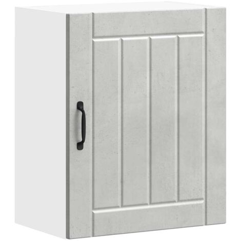 Meubles de Rangement，Armoire murale de cuisine Lucca gris béton bois ingénierie CFW979465
