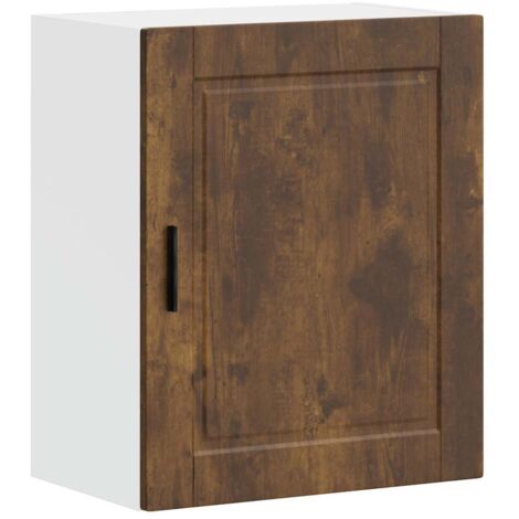 Meubles de Rangement，Armoire murale de cuisine Porto chêne fumé bois d'ingénierie CFW191961