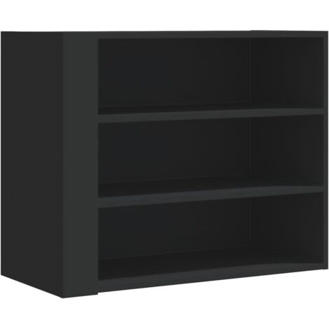 Meubles de Rangement，Armoire murale noir 75x35x60 cm bois d'ingénierie CFW338249