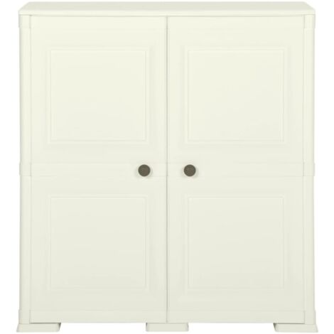 Meubles de Rangement,Armoire plastique 79x43x85,5 cm design bois glace à la vanille CFW586769