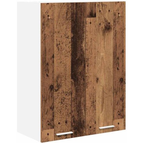 Meubles de Rangement,Armoire suspendue avec porte Riga Bois Ancien 60 x 31 x 80 cm CFW612956