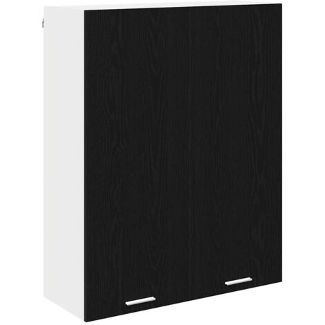 Meubles de Rangement，Armoire suspendue avec porte Riga Chêne noir 80 x 31 x 100 cm CFW454288