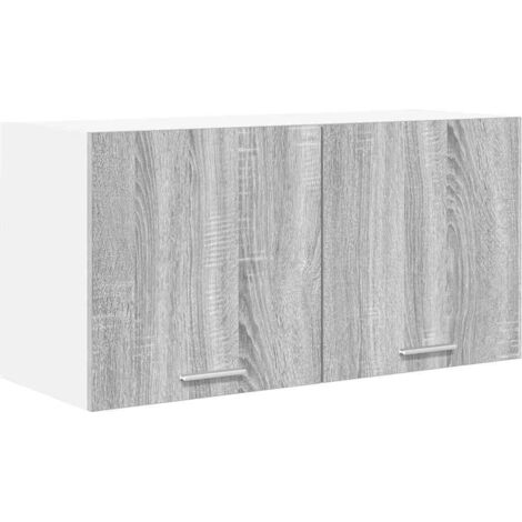 Meubles de Rangement，Armoire suspendue avec porte Riga Gris Sonoma 80 x 31 x 40 cm CFW912565