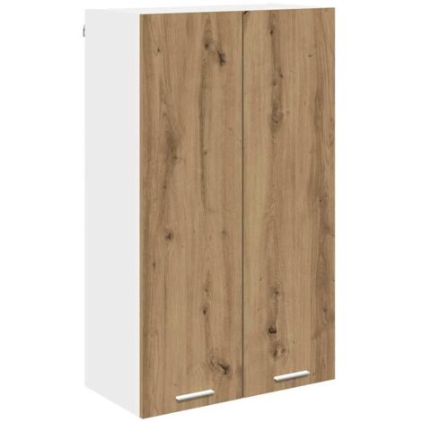 Meubles de Rangement，Armoire suspendue Riga Chêne artisanal 60 x 31 x 100 cm CFW933201