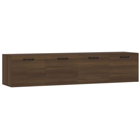 Meubles de Rangement，Armoires murales 2pcs Chêne brun 60x36,5x35cm Bois d'ingénierie CFW430819