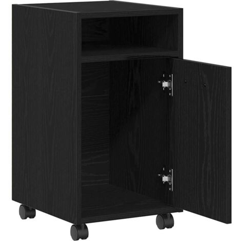 Meubles de Rangement，Cabinet latéral sur roulettes Chêne noir 33 x 38 x 60 cm CFW995104
