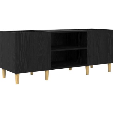 Meubles de Rangement,Meuble à vinyles Chêne noir 121 x 38 x 48 cm Bois d'ingénierie CFW258773