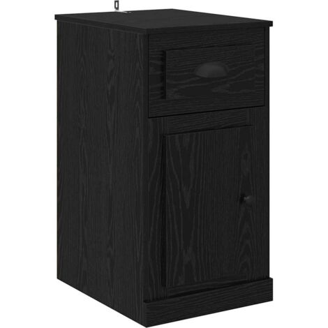 Meubles de Rangement,Meuble d'appoint Chêne noir 40 x 50 x 75 cm Bois d'ingénierie CFW984541