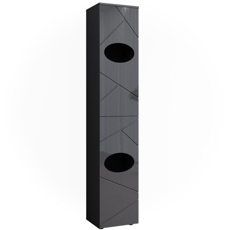 Vicco - Armoire à linge Irma, Anthracite, 37.2x192cm