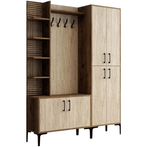 Meubles et ameublement Stand Noyer Travertine