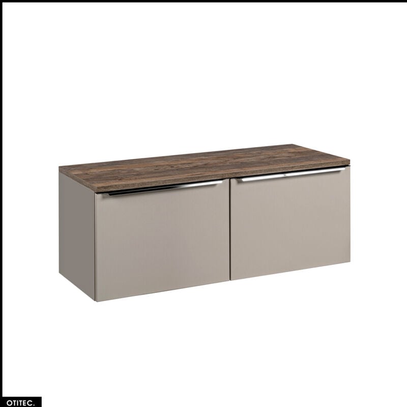 Otitec - Meubles sous vasque - 120 cm - avec Plan - bold taupe