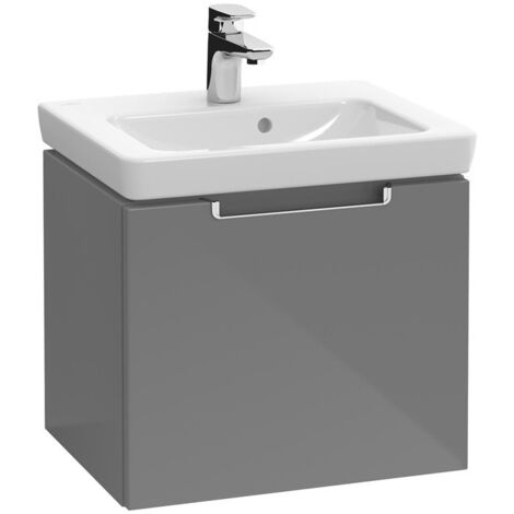 Meubles sous vasque, 485 x 420 x 380 mm, modèle suspendu, En bois Glossy White