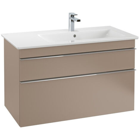 Meubles sous vasque, 953 x 590 x 502 mm, modèle suspendu, En bois Glossy White