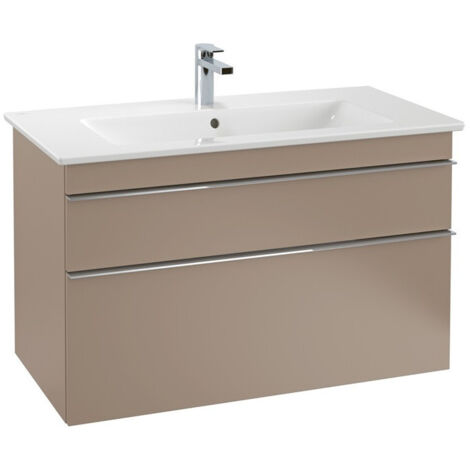 Meubles sous vasque, 953 x 590 x 502 mm, modèle suspendu, En bois Glossy White