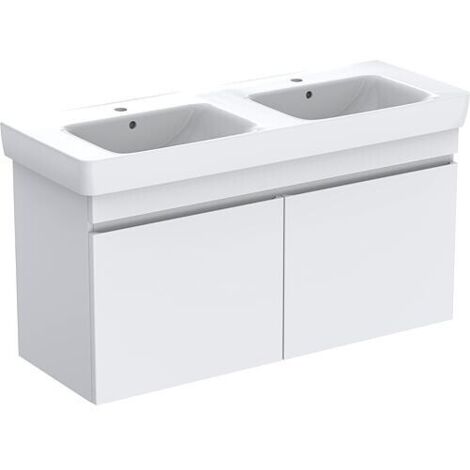 Meubles sous-vasque avec lavabo céramique Geberit Renova Plan 1300x616x480 mm blanc