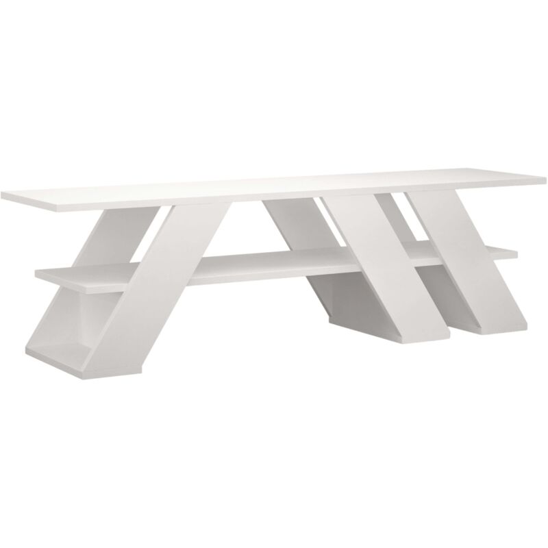 Miroytengo - Meubles télévisés 140 cm en blanc