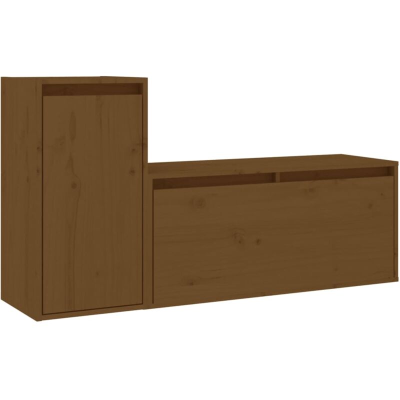 Vidaxl - Meubles tv 2 pcs Marron miel Bois massif de pin