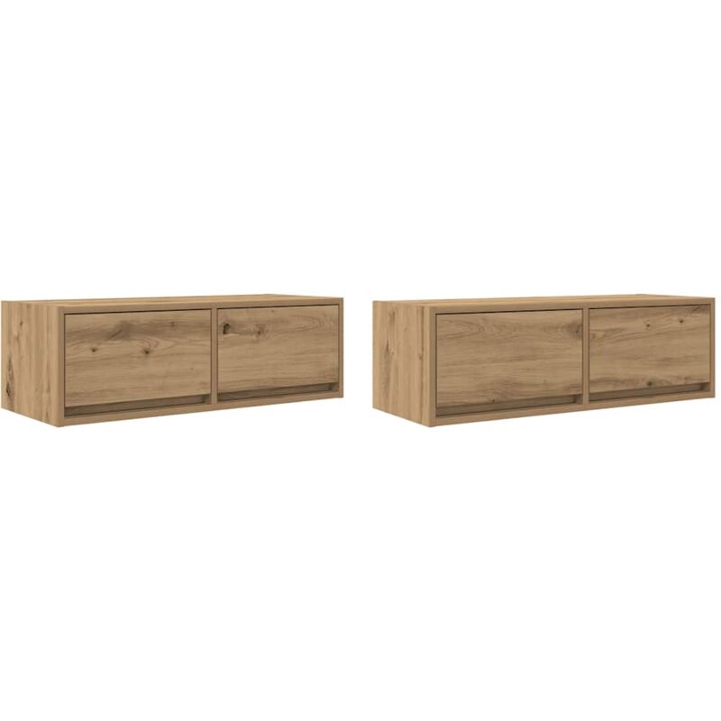 Vidaxl - Meuble tv 2 pcs chêne artisanal 80x31x25,5 cm bois d'ingénierie