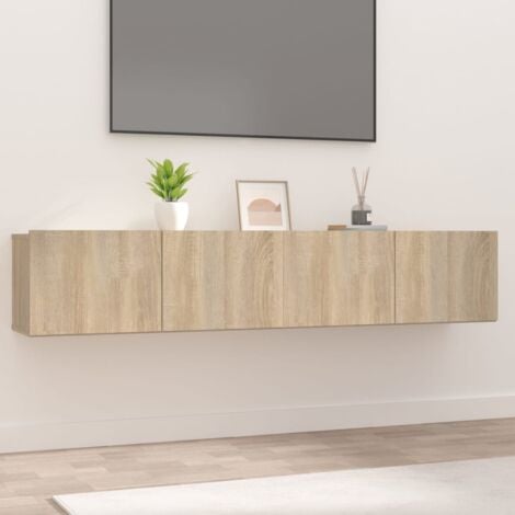 Meubles TV 2 pcs chêne sonoma 80x30x30 cm bois d'ingénierie vidaXL