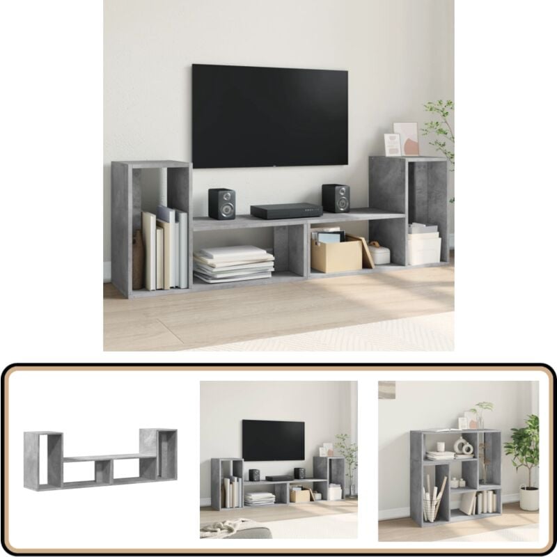 Vidaxl - Meubles tv 2 pcs gris béton 75x30x50 cm bois d'ingénierie - Meuble Tv - Meuble Tv Gris - Buffet Tv - Meuble Rangement - Meuble Salon