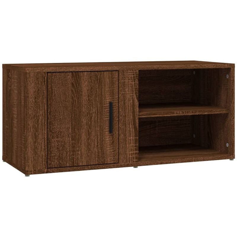 Vidaxl - Meuble tv Chêne marron 80x31,5x36 cm Bois d'ingénierie